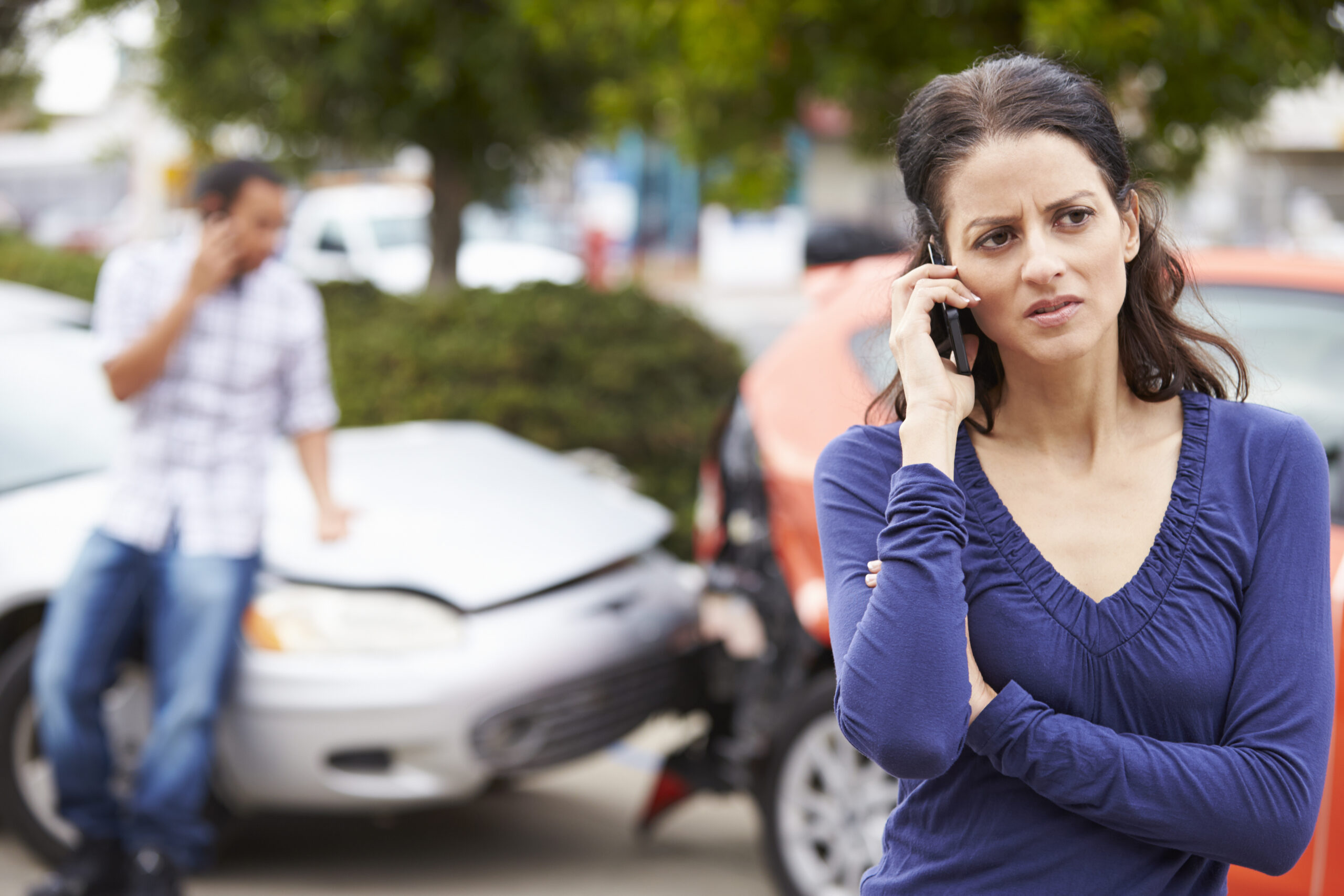 Making Phone Call After Traffic Accident
