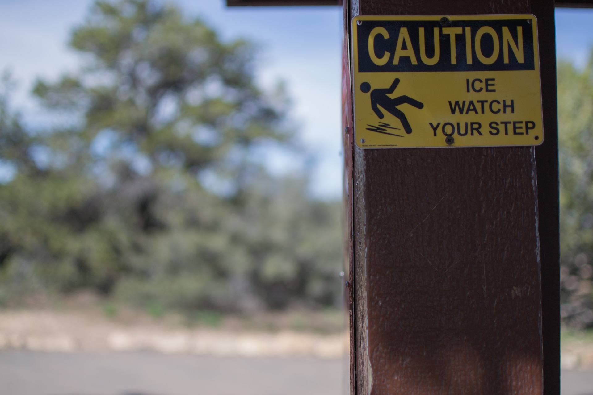 caution ice sign