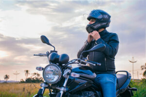 motorcyclist on road