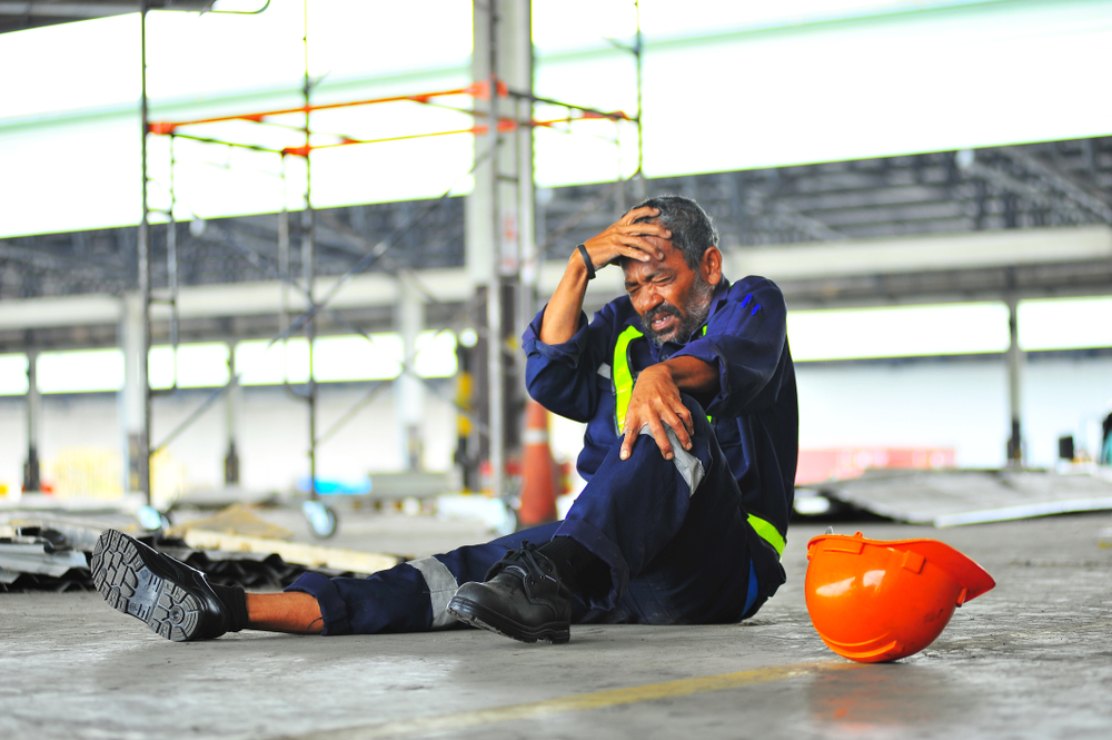 Worker suffering from an injury