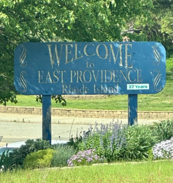 Welcome to East Providence Rhode Island sign