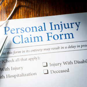 Printed Personal Injury Claim Form